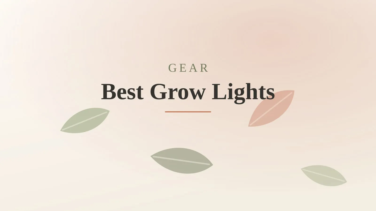A shelf of houseplants lit from above by a slim LED strip fixture, warm light falling on the leaves in an otherwise dim room.